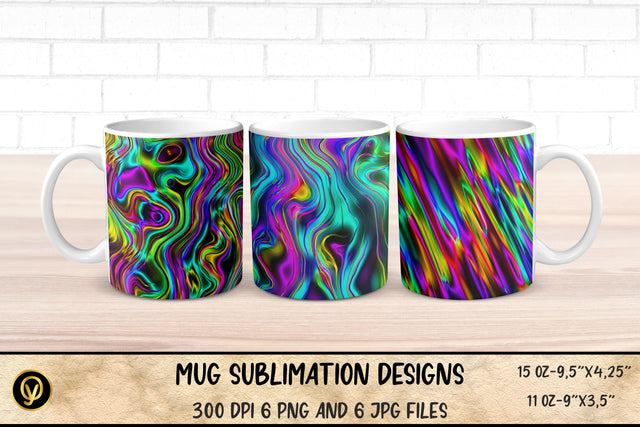 Mug Sublimation Designs ,Abstract Liquid Lines Mugs Sublimation oyonnidesign 