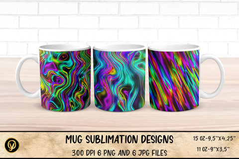 Mug Sublimation Designs ,Abstract Liquid Lines Mugs Sublimation oyonnidesign 