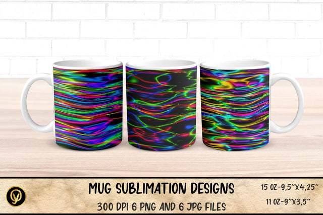 Mug Sublimation Designs ,Abstract Liquid Lines Mugs Sublimation oyonnidesign 