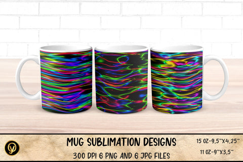 Mug Sublimation Designs ,Abstract Liquid Lines Mugs Sublimation oyonnidesign 