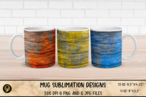 Mug Sublimation Designs , Abstract Wood Texture Mug Template Sublimation oyonnidesign 