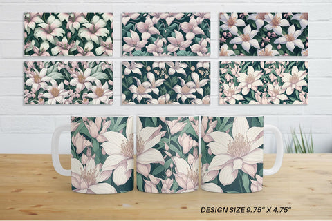 Mug sublimation designs lily SVG artnoy 