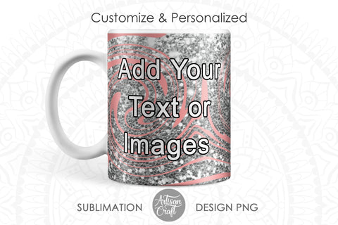 Mug sublimation template with beige and black fluid art SVG Artisan Craft SVG 