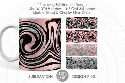 Mug sublimation template with beige and black fluid art SVG Artisan Craft SVG 