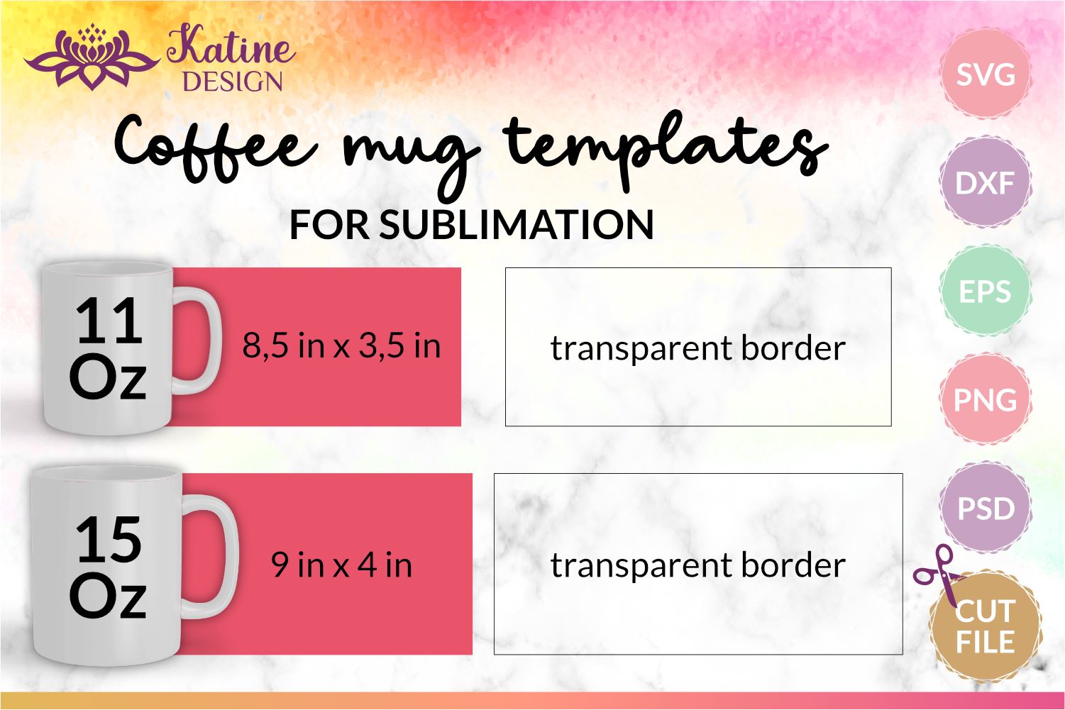 Mug Template Design 11 Oz 15 Oz Sublimation Wrap Bundle Psd. SVG, EPS, PNG, DXF, PSD for Sumblimation and Cutting Machines. - So Fontsy mug-template-design-11-oz-15-oz-sublimation-wrap-bundle-psd-svg-eps-png-dxf-psd-for-sumblimation-and-cutting-machines-so-fontsy