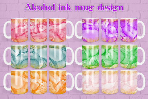 Mug wrap design | Alcohol ink background Sublimation Svetana Studio 
