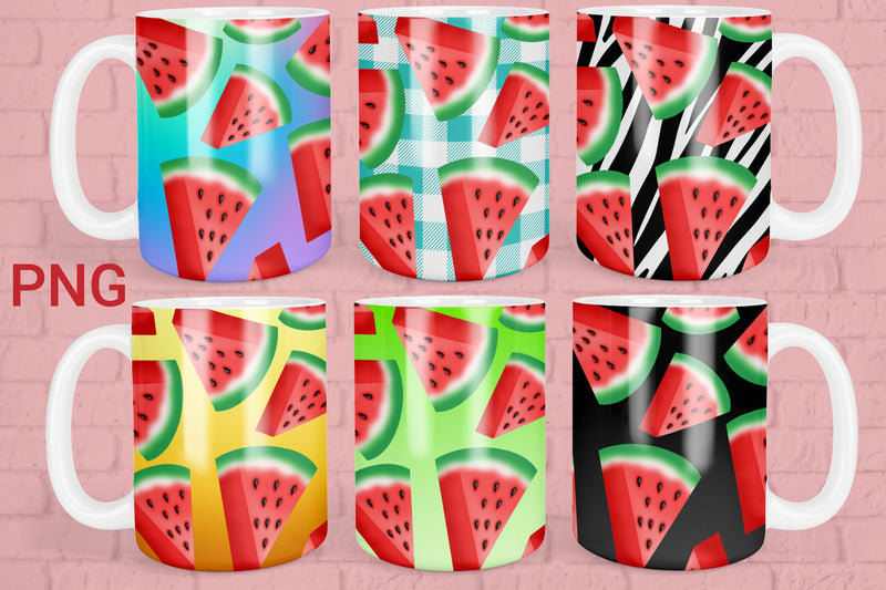 Mug wrap design | Watermelon mug sublimation Sublimation Svetana Studio 