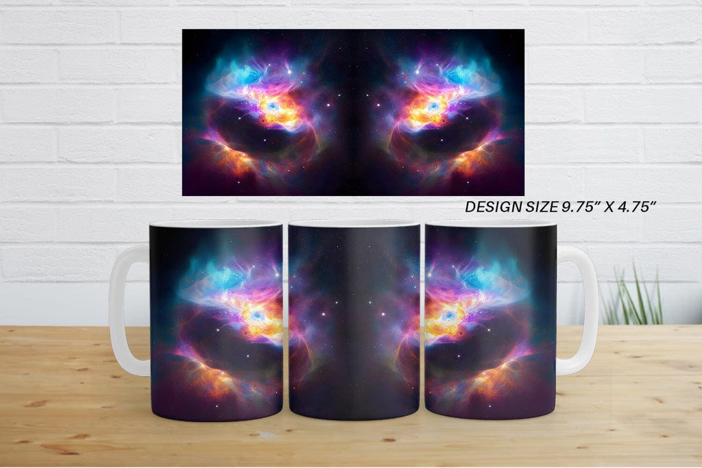 Exploding Mug Exploding galaxy Nebule Mug Wrap | Sublimation Coffee Cup - So Fontsy
