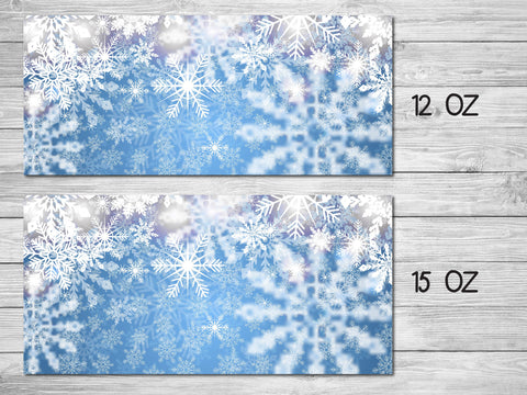 Mug Wrap Sublimation, Winter Snowflake Design, Christmas Sublimation. Sublimation Elinorka 