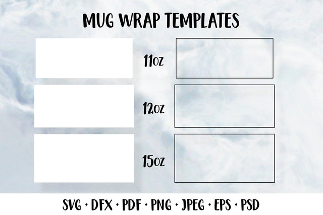 Mug Wrap Templates. SVG, Sublimation. 11oz, 12 oz, 15z SVG LaBelezoka 
