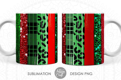 Mug wraps with Fall & Christmas Color Brushstrokes SVG Artisan Craft SVG 