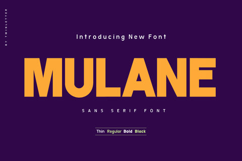Mulane Font twinletter 