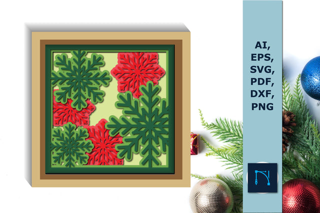 muli-layer 3D Christmas shadow box SVG SVG MD JOYNAL ABDIN 