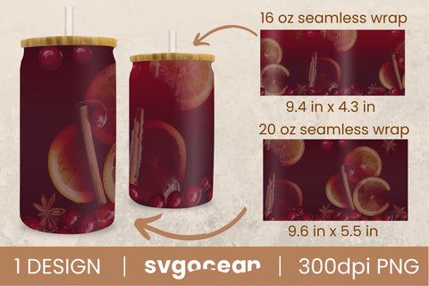 Mulled Wine Can Glass | PNG | 16 Oz | 20 Oz Libbey Glass SVG SvgOcean 