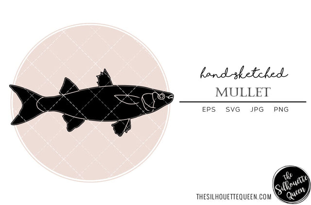 Mullet Hand sketched, hand drawn vector clipart SVG Loveleen Kaur 