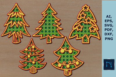 multi-layer 3D Christmas tree SVG bundle SVG MD JOYNAL ABDIN 