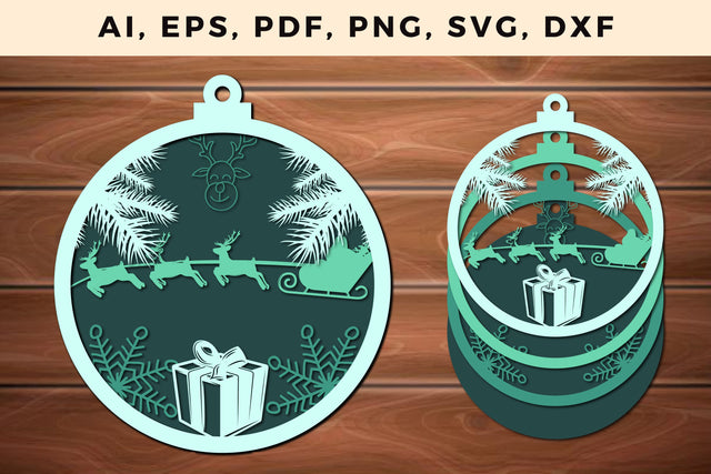 multi layer Christmas design 3d SVG file, Multilayer Laser Cut Files, SVG, 3D Designs SVG MD JOYNAL ABDIN 