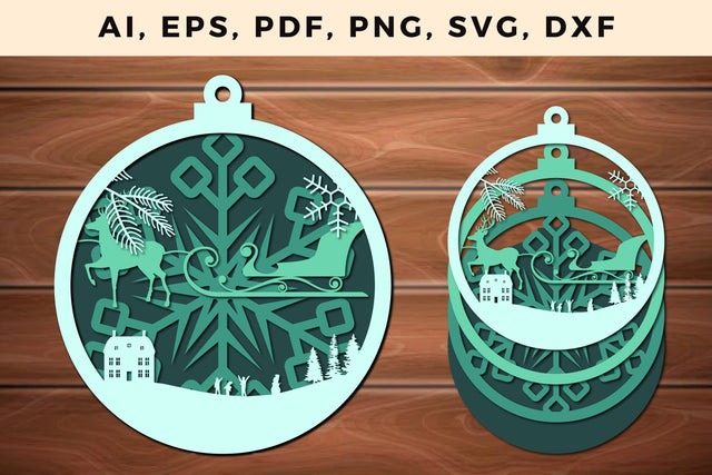 multi layer Christmas design 3d SVG file SVG MD JOYNAL ABDIN 