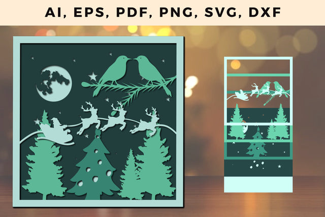 multi layer Christmas design 3d SVG file SVG MD JOYNAL ABDIN 