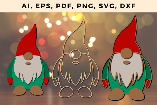 multi layer Christmas Gnome cut svg, Multilayer Laser Cut Files, SVG, 3D Designs, Mini Design Bundles SVG MD JOYNAL ABDIN 