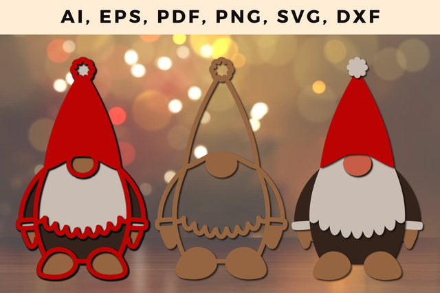 multi layer Christmas Gnome cut svg, Multilayer Laser Cut Files, SVG, 3D Designs, Mini Design Bundles SVG MD JOYNAL ABDIN 