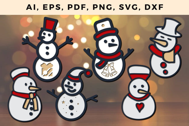 multi layer Christmas snowman cut SVG, Multilayer Laser Cut Files, SVG, 3D Designs, Mini Design Bundles SVG MD JOYNAL ABDIN 