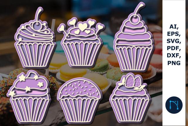 multi layer cupcakes card SVG bundle SVG MD JOYNAL ABDIN 