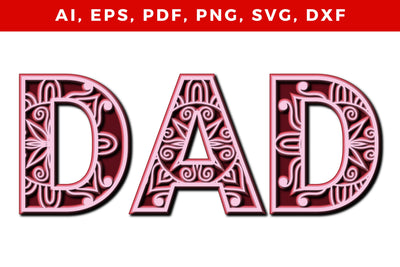 Multi-layer DAD laser-cut Craft SVG SVG MD JOYNAL ABDIN 