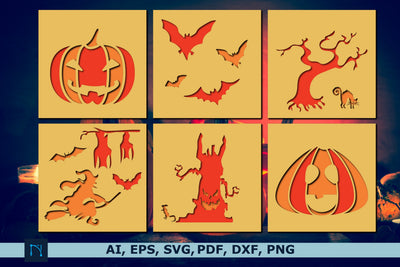 multi-layer Halloween decor SVG Bundle SVG MD JOYNAL ABDIN 