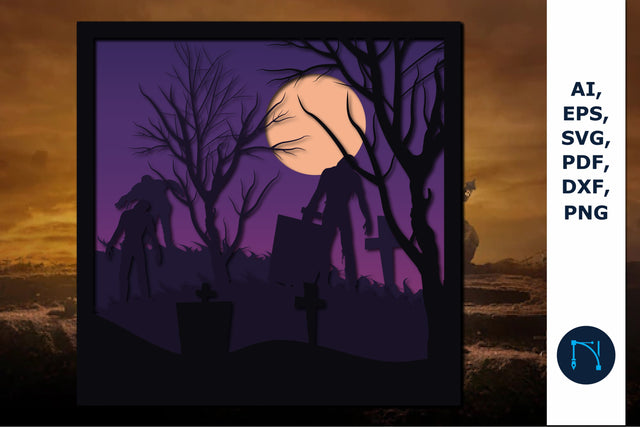 multi Layer Halloween Frame Wall 3d SVG SVG MD JOYNAL ABDIN 