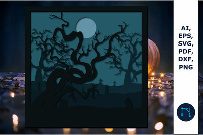 multi Layer Halloween Frame Wall 3d SVG SVG MD JOYNAL ABDIN 