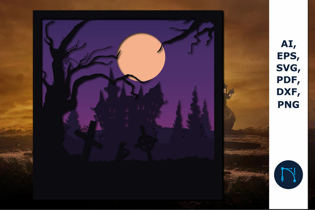 multi Layer Halloween Frame Wall 3d SVG SVG MD JOYNAL ABDIN 