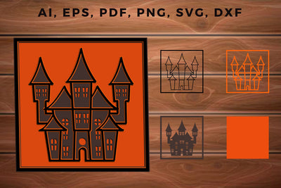 Multi Layer Halloween home svg Cut File SVG MD JOYNAL ABDIN 