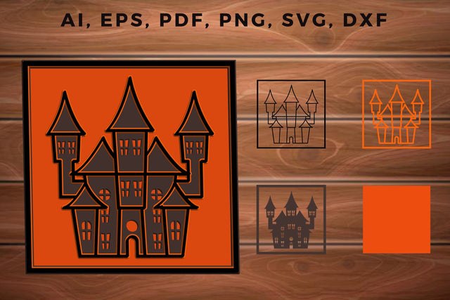 Multi Layer Halloween home svg Cut File SVG MD JOYNAL ABDIN 