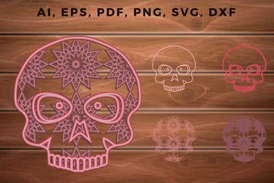 Multi Layer Halloween Skull Cut File svg SVG MD JOYNAL ABDIN 