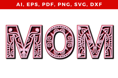 Multi-layer mom laser-cut Craft SVG SVG MD JOYNAL ABDIN 