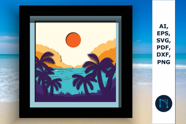 Multi-Layer Summer shadow box SVG SVG MD JOYNAL ABDIN 