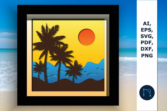 Multi-Layer Summer shadow box SVG SVG MD JOYNAL ABDIN 