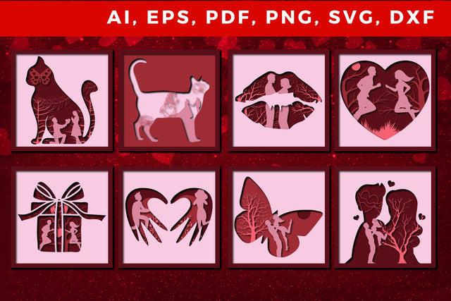 multi Layer valentine 3d SVG cut bundle SVG MD JOYNAL ABDIN 