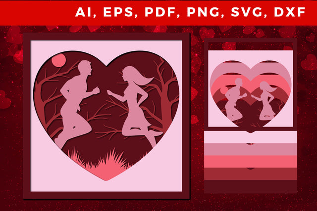 multi Layer valentine 3d SVG cut file SVG MD JOYNAL ABDIN 