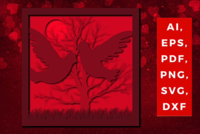 multi Layer valentine 3d SVG cut file SVG MD JOYNAL ABDIN 