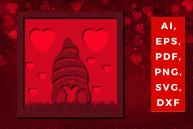 multi Layer valentine 3d SVG cut file SVG MD JOYNAL ABDIN 