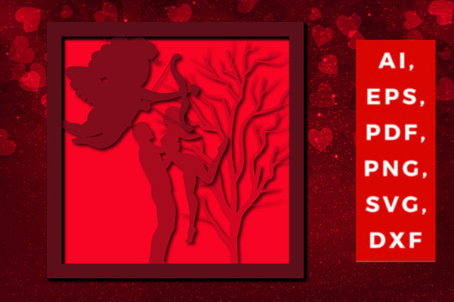 multi Layer valentine 3d SVG cut file SVG MD JOYNAL ABDIN 