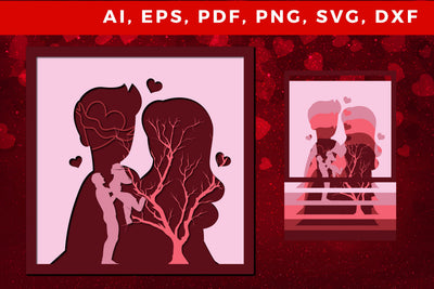 multi Layer valentine 3d SVG cut file SVG MD JOYNAL ABDIN 