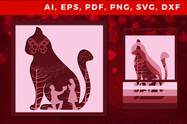 multi Layer valentine 3d SVG cut file SVG MD JOYNAL ABDIN 