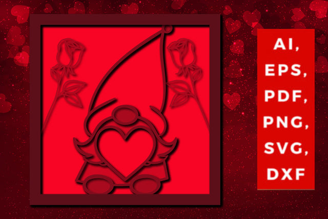 multi Layer valentine 3d SVG cut file SVG MD JOYNAL ABDIN 