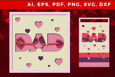multi Layer valentine 3d SVG cut file SVG MD JOYNAL ABDIN 