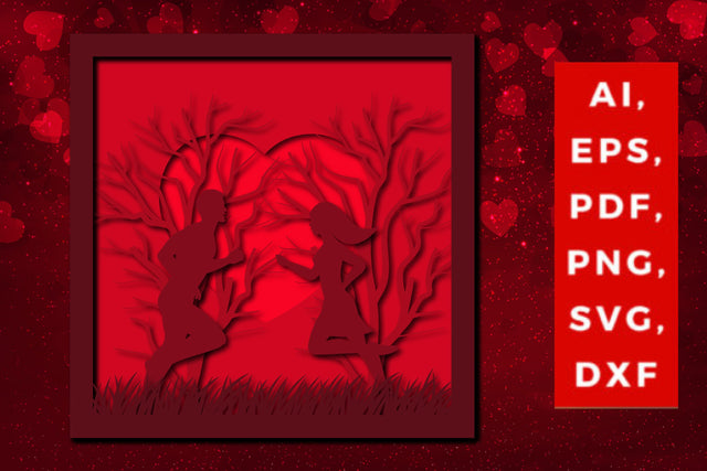 multi Layer valentine 3d SVG cut file SVG MD JOYNAL ABDIN 