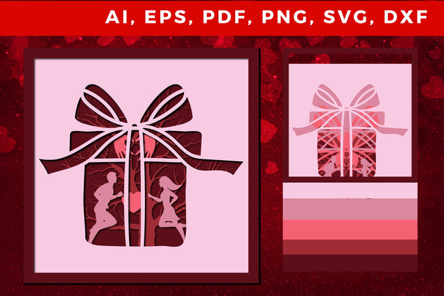 multi Layer valentine 3d SVG cut file SVG MD JOYNAL ABDIN 