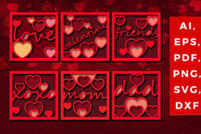 Multi Layer valentine bundle 3d SVG File SVG MD JOYNAL ABDIN 